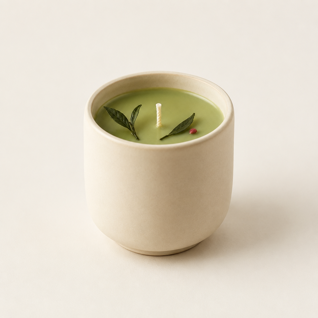 AI-generated matcha-inspired candle
